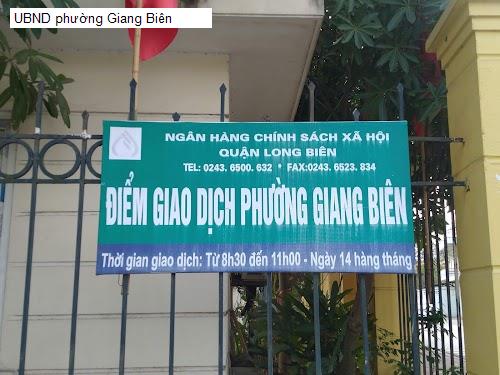 UBND phường Giang Biên