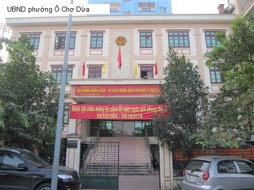 UBND phường Ô Chợ Dừa