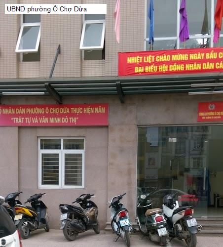 UBND phường Ô Chợ Dừa