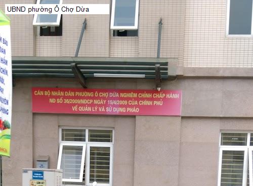 UBND phường Ô Chợ Dừa