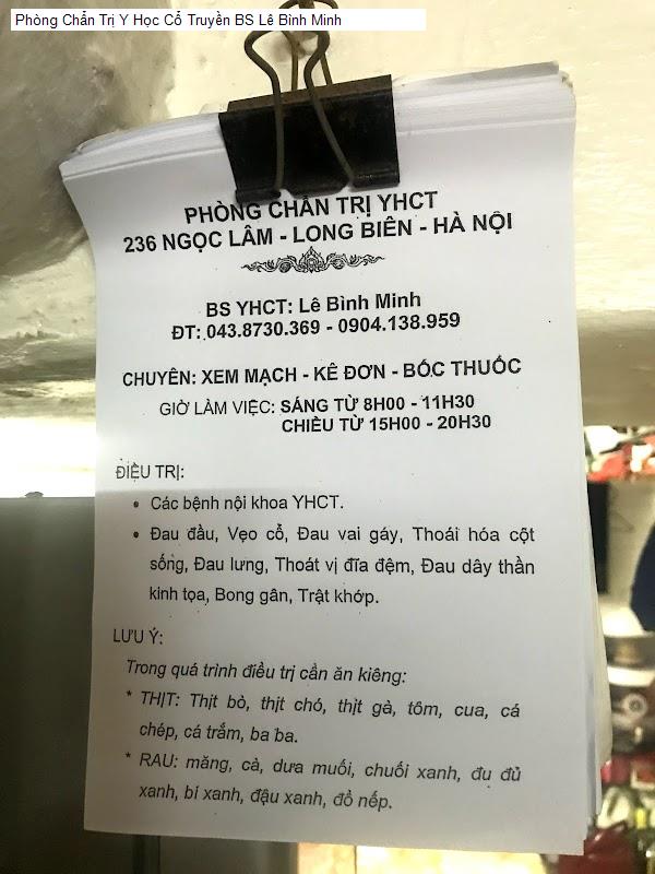 Phòng Chẩn Trị Y Học Cổ Truyền BS Lê Bình Minh