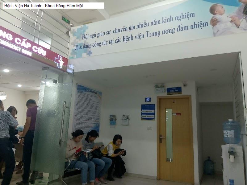 Bệnh Viện Hà Thành - Khoa Răng Hàm Mặt