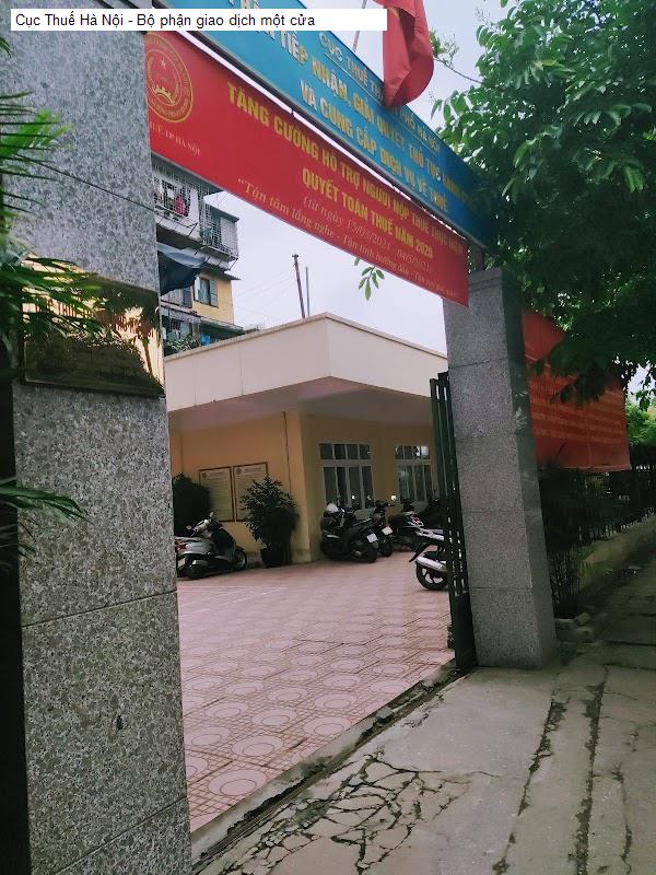 Cục Thuế Hà Nội - Bộ phận giao dịch một cửa