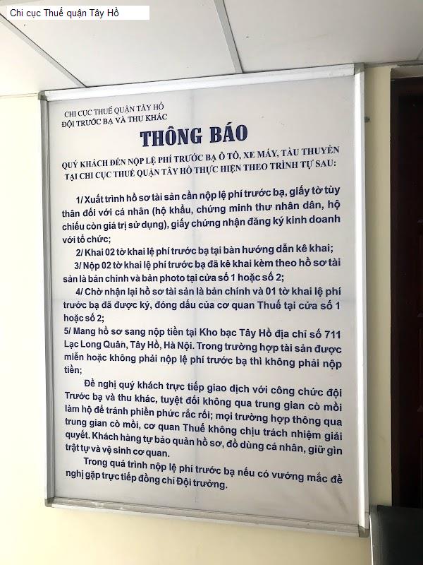 Chi cục Thuế quận Tây Hồ