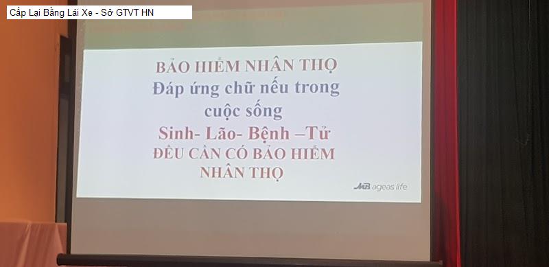 Cấp Lại Bằng Lái Xe - Sở GTVT HN