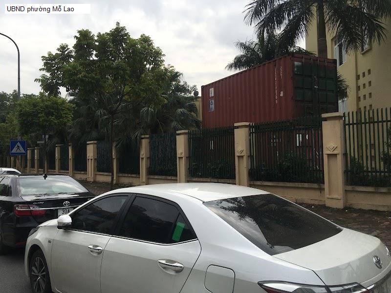 UBND phường Mỗ Lao