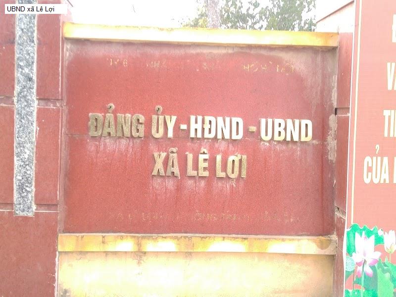 UBND xã Lê Lợi