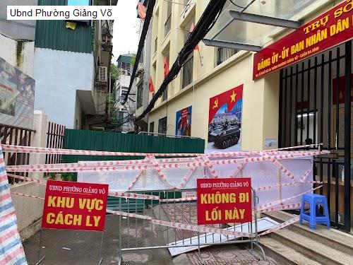 Ubnd Phường Giảng Võ